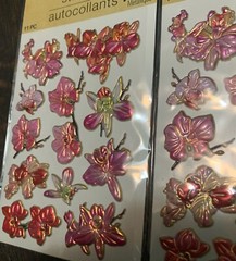 Sunflowers Daffodils Flowers Magic On Rub-0n Permanent Stickers 3D Metallic Lot