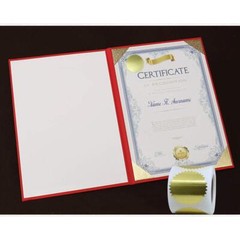 300pcs 2 inch Bright Gold Metallic Certificate Sealing Labels with Serrated Edge