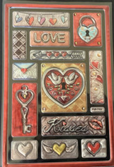 Metallic Heart Love Stickers