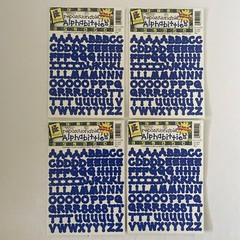 Provo Craft Alphabitties Scrapbook Stickers Fat Dot Blue Lot of 4