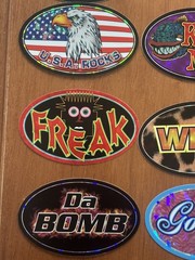 Vintage Lot Of 15 90s Attitude Stickers Wild Bad Dog Freak Wild Vending Oval