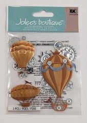 RARE Jolee’s Steampunk Flying Machines Hot Air Balloons Scrapbooking Stickers