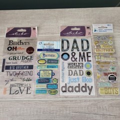 Lot Of Brothers Dad Grandpa Stickers Scrapbooking Arts Crafts