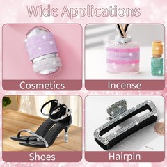 Self Adhesive Rhinestone Trim Tape Diamond Ribbon DIY Strips Width 0.45-3.1cm