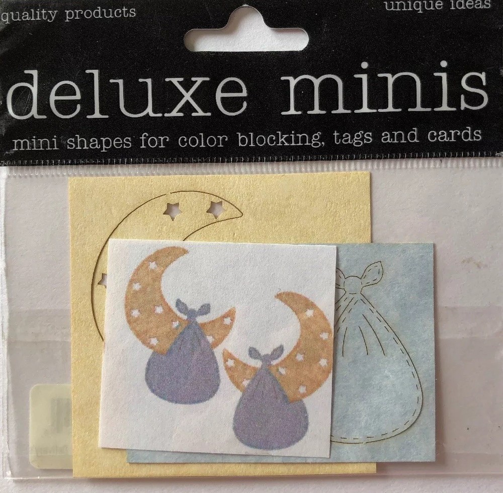 MINI SPECIAL DELIVERY’S Laser Die-Cut(4pc)Deluxe Cut•Moon•Newborn •Boy•Baby•Star