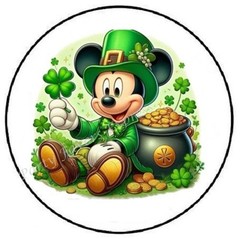 MOUSE ST PATRICKS DAY ENVELOPE SEALS LABELS STICKERS PARTY FAVORS