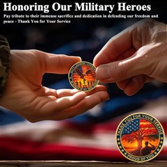 ASmileIndeep Military Challenge Coins – Thank You for Your Service Bulk Veter…