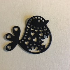 Small Intricate Bird Die Cut Embellishments 8 Pcs 1-1/2″ X 1-3/4” Choose Color