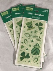 Vintage Hallmark St. Patrick’s Day Irish Shamrock Lucky Stickers 6 Sheets 3 Pack