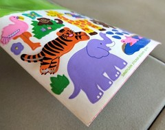 Lot SANDYLION Exotic Safari Animal Stickers: Elephants, Tigers, Zebras, Giraffes
