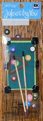 RARE Jolees Mini Billiards Pool Table Sticks Balls Sport Scrapbook Stickers 3D