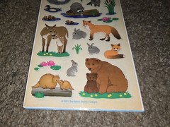 SandyLion 2001 Woodland Creatures Stickers Forest Animals . 4×6 2 Sheets New