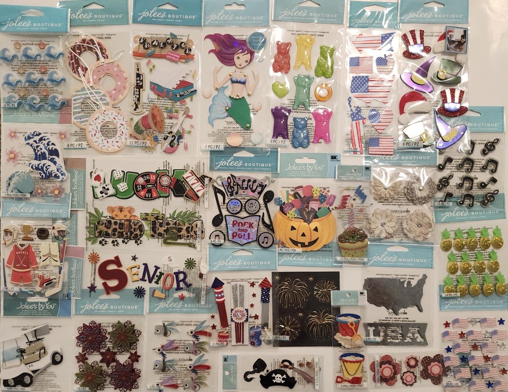 Lot of 27 JOLEE’S BOUTIQUE Dimensional Scrapbooking Stickers