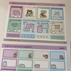 Hubman & Chubgirl Positivity Pop-Ups Planner Kit & Dreamy Reminders Stickers Set