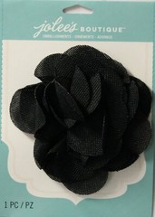 Jolee’s Boutique Black Large Burlap Flower Sticker Planner Supply DIY Craft