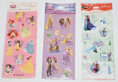Hallmark Stickeroni Disney GLITTER Stickers Frozen, Tangled, & Princess Lot