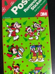 Disney Mickey Minnie Mouse Ski Skate Xmas Removable Stickers Post It 3M New