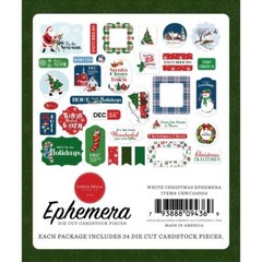 Crafts CB Die Cuts White Christmas Santa Snowman Stocking Farm Tree Warm Cozy 25