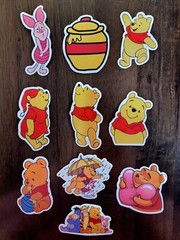 WINNIE THE POOH STICKERS x 10 LARGE PIGLET TIGGER EEYORE UMBRELLA HONEY BED WIN2