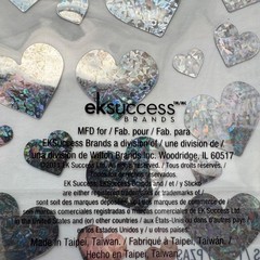 Sticko Stickers Vellum PASTEL HEARTS Holographic Scrapbook EK Success SPMT03