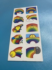 Vintage Carson Dellosa Rainbow Half Sticker Strip