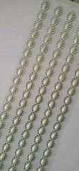 CraftbuddyUS 5 Oval with Pearl Self Adhesive Rhinestone Stripes,Color-CLEAR