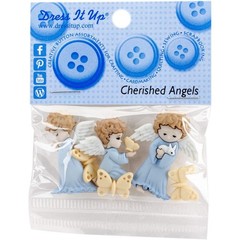 JESSE JAMES Dress It Up Embellishments-Cherished Angels Blue