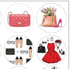 Fashion Handbag Shoes Sticker Sheets Handmade Envelope Gift Scrapbook Stickers