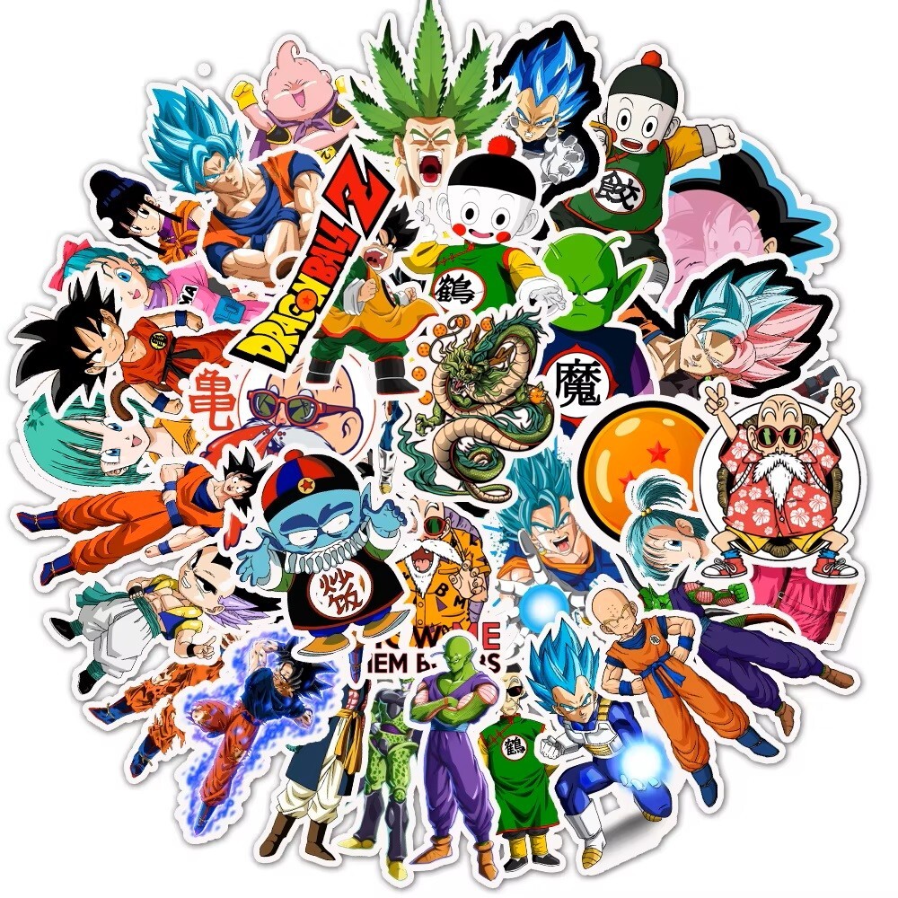 Dragonball Z Anime Stickers 50 Piece Pack Sticker Decals Decal Merch Waterproof