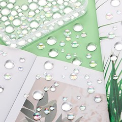 700 Pcs Clear Dewdrop Holographic Resin Beads Embellishments for DIY Crafts