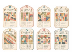 1 Pg Sewing Patch Tags For Card Toppers Junk Journal Supplies Scrapbook Ephemera