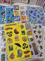 Lot of Vintage 1990s Y2K Collectible Stickers Sheets Highlight/Shapes/Other