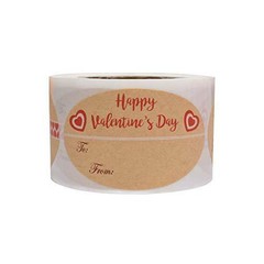 Valentine’s Day to and from Stickers Valentine’s Heart Stickers 1.5″x2.5″