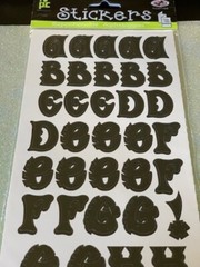 PROVO CRAFT STICKERS REPOSITIONABLE ALPHABIGGIES 1’’ BLACK LETTERS 100+ pcs