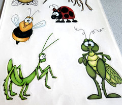 SEI Bugs Whimsical Clear Stickers Ladybug Butterfly Bee 2003 NOS Scrapbooking