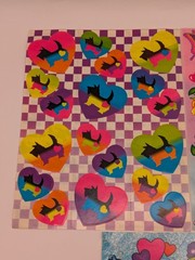 Vintage Lisa Frank Sticker Lot 80s Poodles Scottie Dogs Rainbows S119 S142 S161