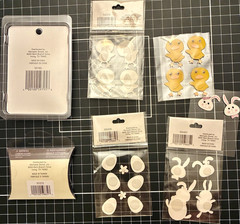 Recollections EASTER Stickers/Brads/Acrylic Shapes LOT Eggs, Chicks, Bunnies