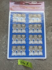 Stickers Christmas PRAYING ANGELS Sealed! Vtg HEARTLINE HALLMARK 4 Sheets NIP