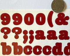 DEEP RED 3/4” ALPHABET Stickers(2 sheet)Making Memories •Letters•Number•Words