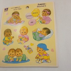 2 PKGS VINTAGE REDI-STIX STICKER SEALS STANDARD PUBLISHING 1994 BABIES STICKER