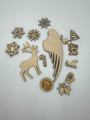 Mixed Lot of Laser Cut CHRISTMAS Themed CHIPBOARD, Wood & Chipboard, PreOwned