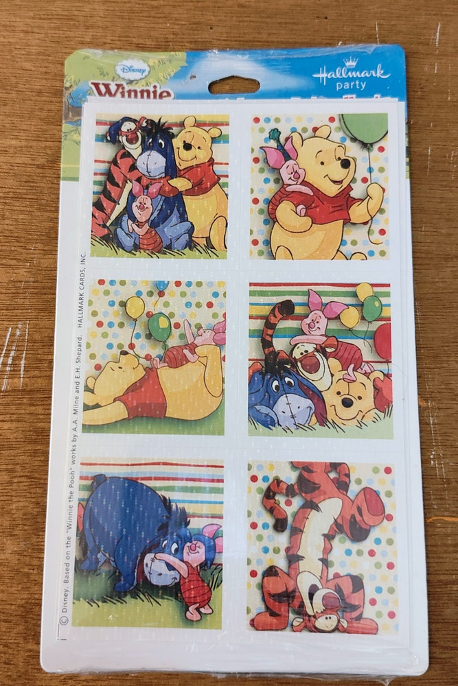 Winnie the Pooh Hallmark stickers NIP sealed Tigger Eeyore Piglet