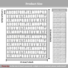 SHUNYINLAI 1/2″ White Capital Alphabet Stickers