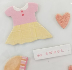 Studio 112 Newborn Baby Girl Chipboard Stickers Dimensional Cards Scrapbooking