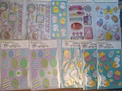 10 pkgs Vintage Dimensional Easter Stickers Stickety-Doo-Da(Am. Greetin& Walmart