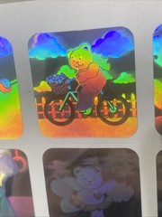 VINTAGE 80’S SANDYLION HOLOGRAPHIC TEDDDY BEAR STICKER SHEET