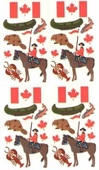 Canada Travel Stickers – Flag, RCMP, Maple Leaf, Beaver, Fish, Canoe, Lobster
