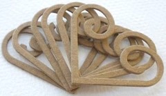 {10} *MiNi SCROLL ACCENT FLOURiSH* Bare Chipboard Die Cuts – 2 1/4″ inch