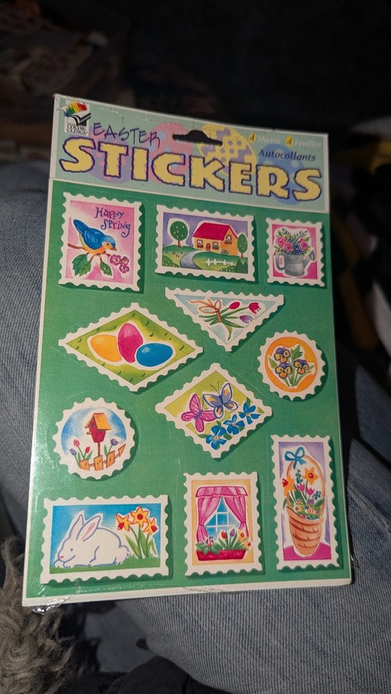 Vintage Stickers Easter Spring Paper Magic Group New In Pack 4 Sheets
