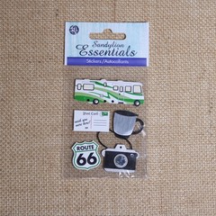 Sandylion Essentials RV Travel Dimensional Scrapbooking Stickers
